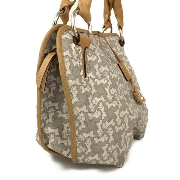 CELINE Sulky Horse Carriage PVC Hand Bag Gray/2BH3111 - Picture 3 of 12